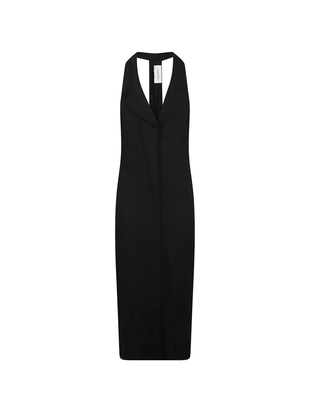 Anemos Bong Halterneck Midi Dress In Black
