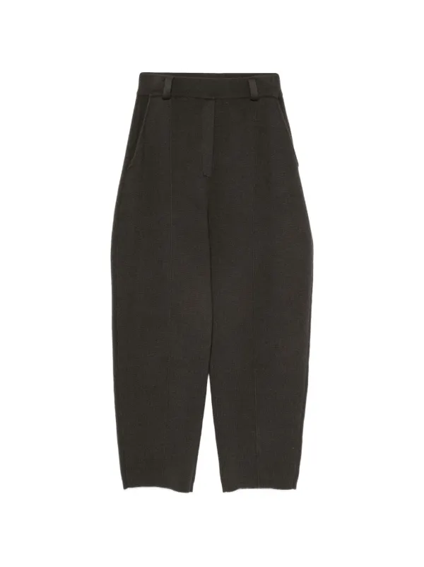 Lisa Yang Wrenda Seam-detail Straight-leg Trousers in Green