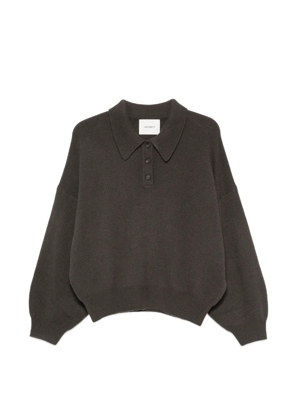 Lisa Yang Etta polo-collar sweater - Brown