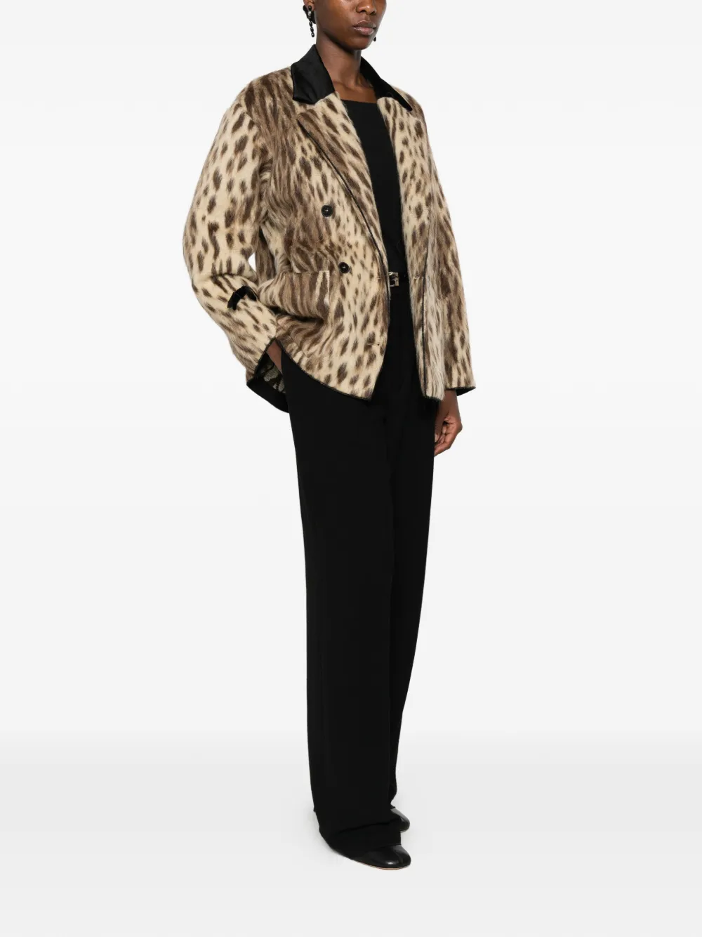 Forte Jas met luipaardprint Beige