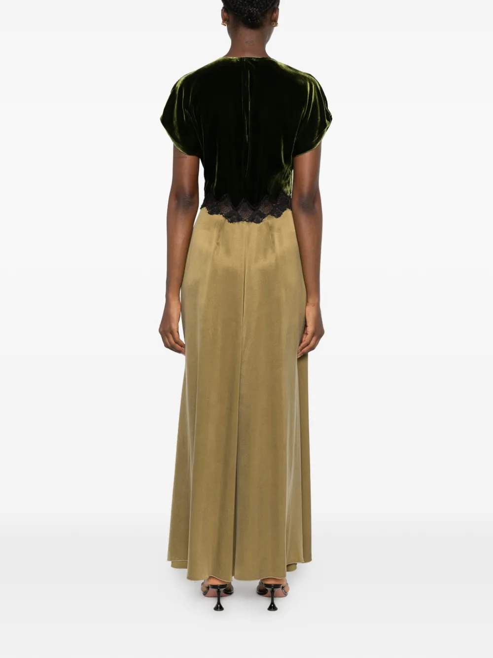 Forte Maxi-jurk met V-hals Groen