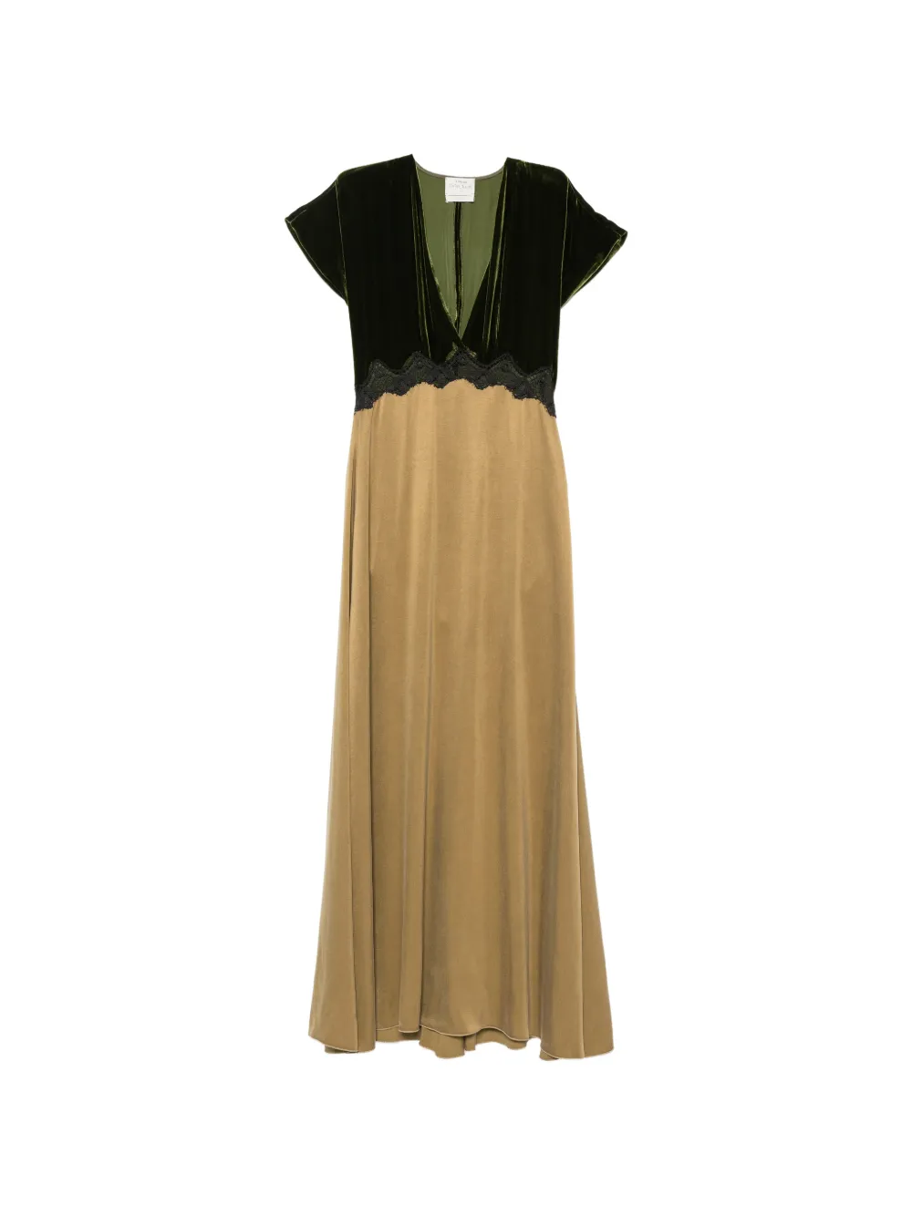 Forte Maxi-jurk met V-hals Groen