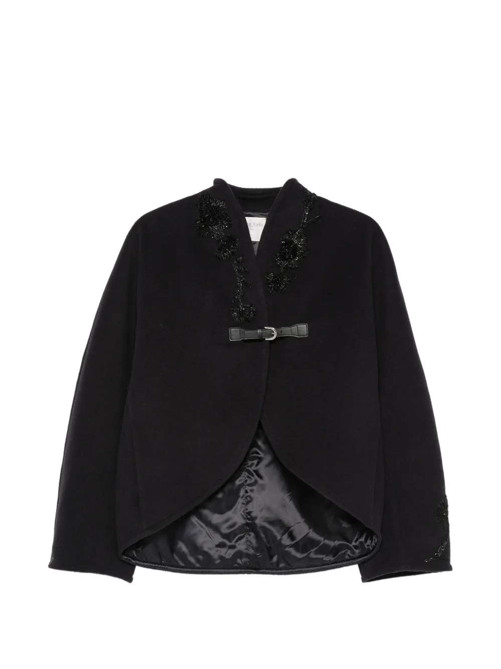 Forte Forte embroidered buckle-fastening coat
