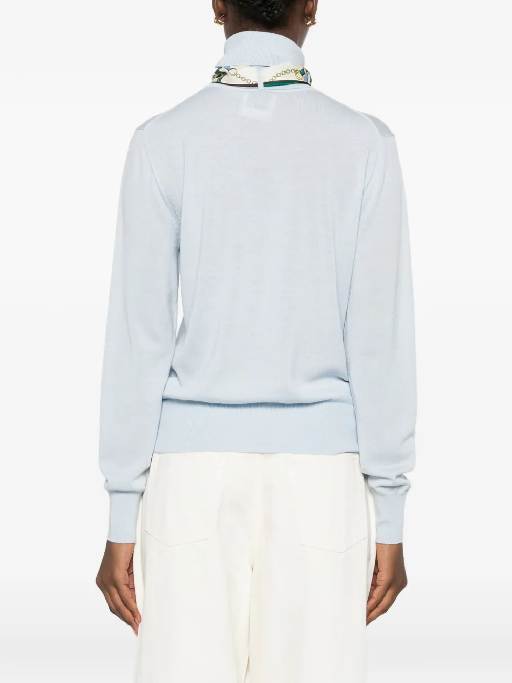 Forte Trui met sjaaldetail Blauw