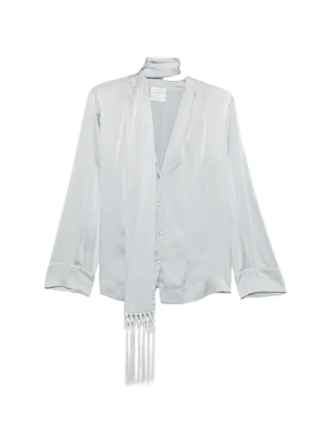 Forte Forte camisa con flecos y moño en el cuello