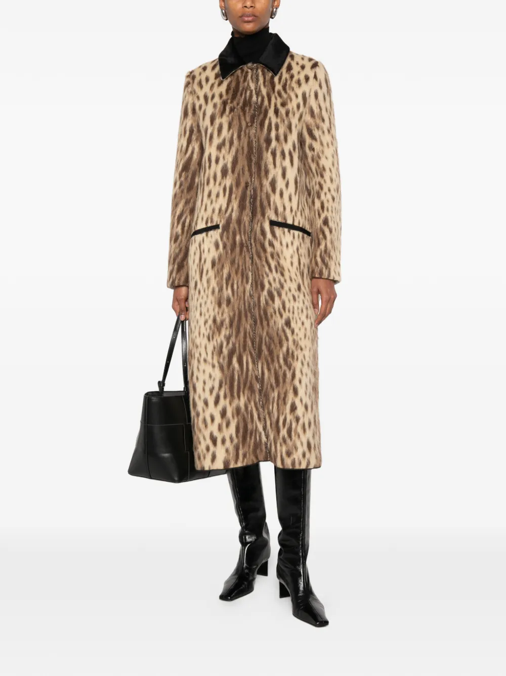 Forte Royal Leopard jas van imitatiebont Beige