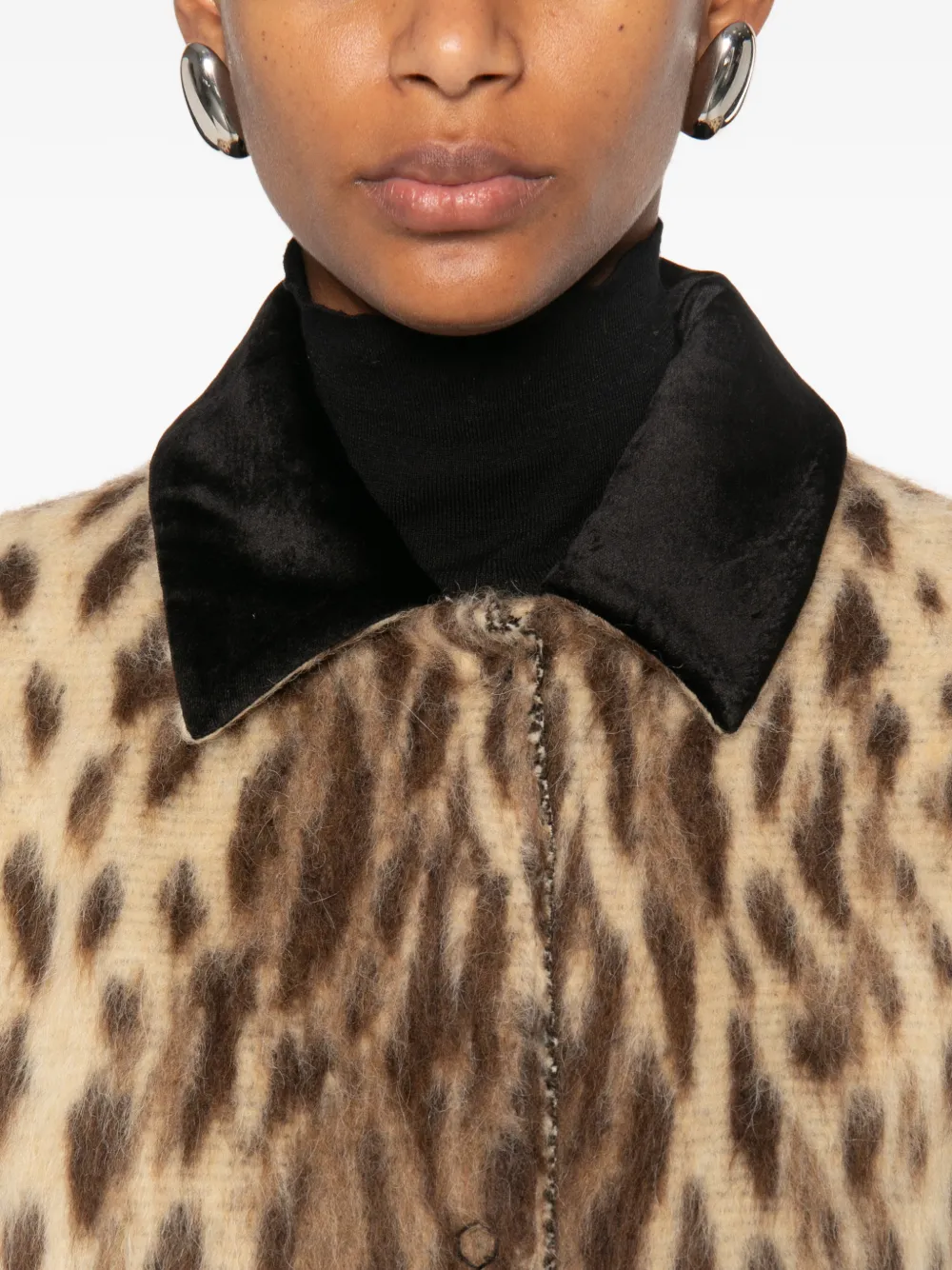 Forte Royal Leopard jas van imitatiebont Beige