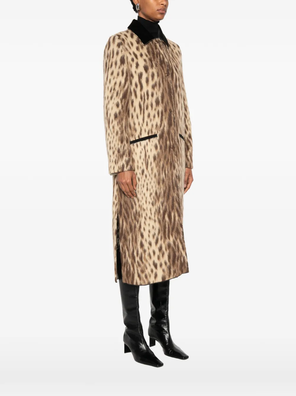 Forte Royal Leopard jas van imitatiebont Beige