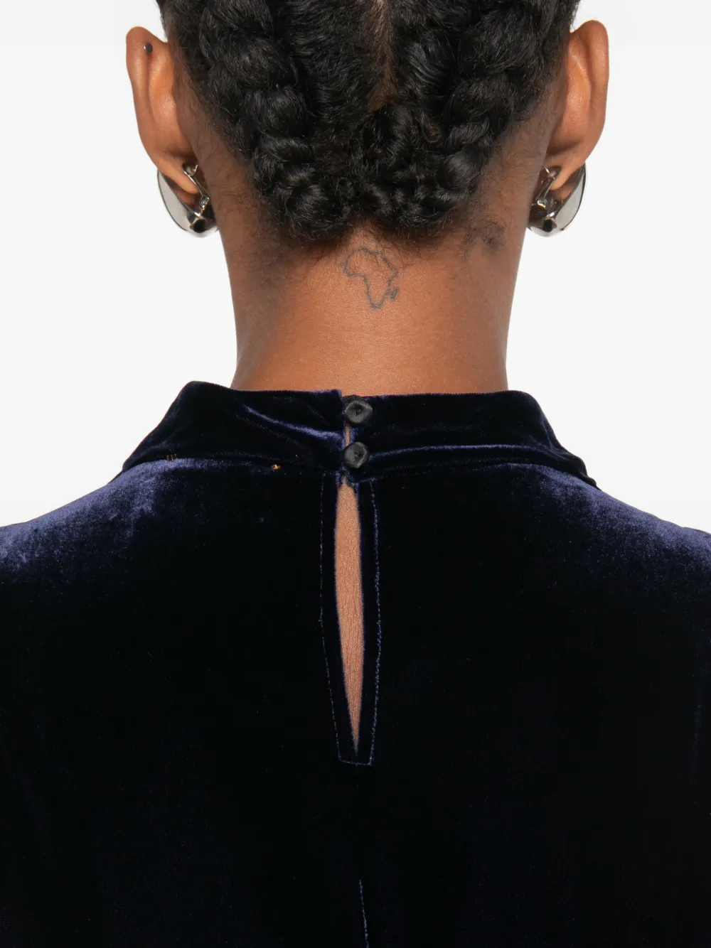 Forte Fluwelen top Blauw