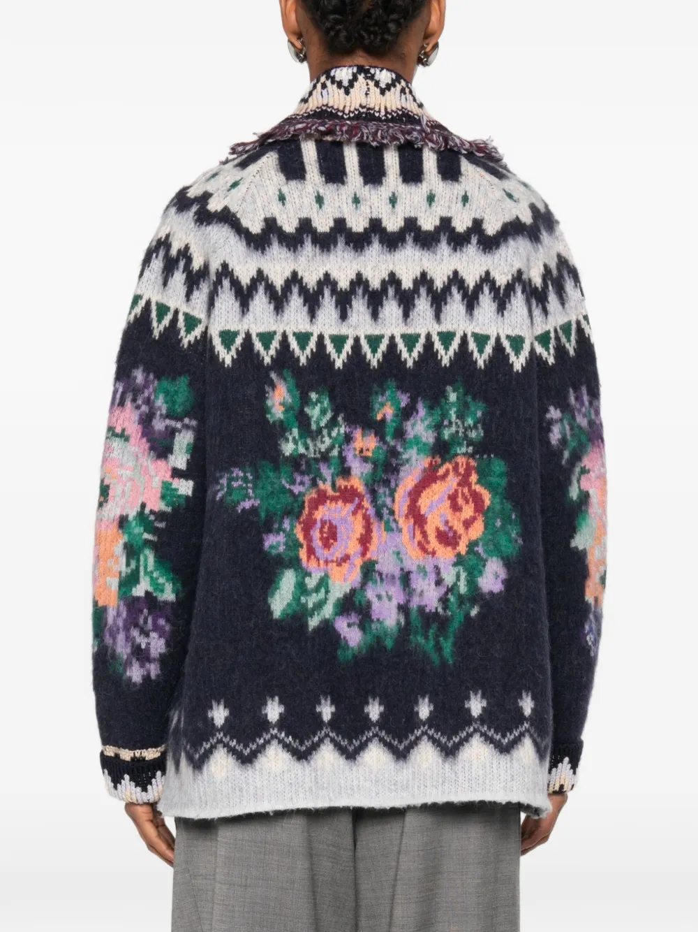 Forte Vest met franje afwerking Blauw