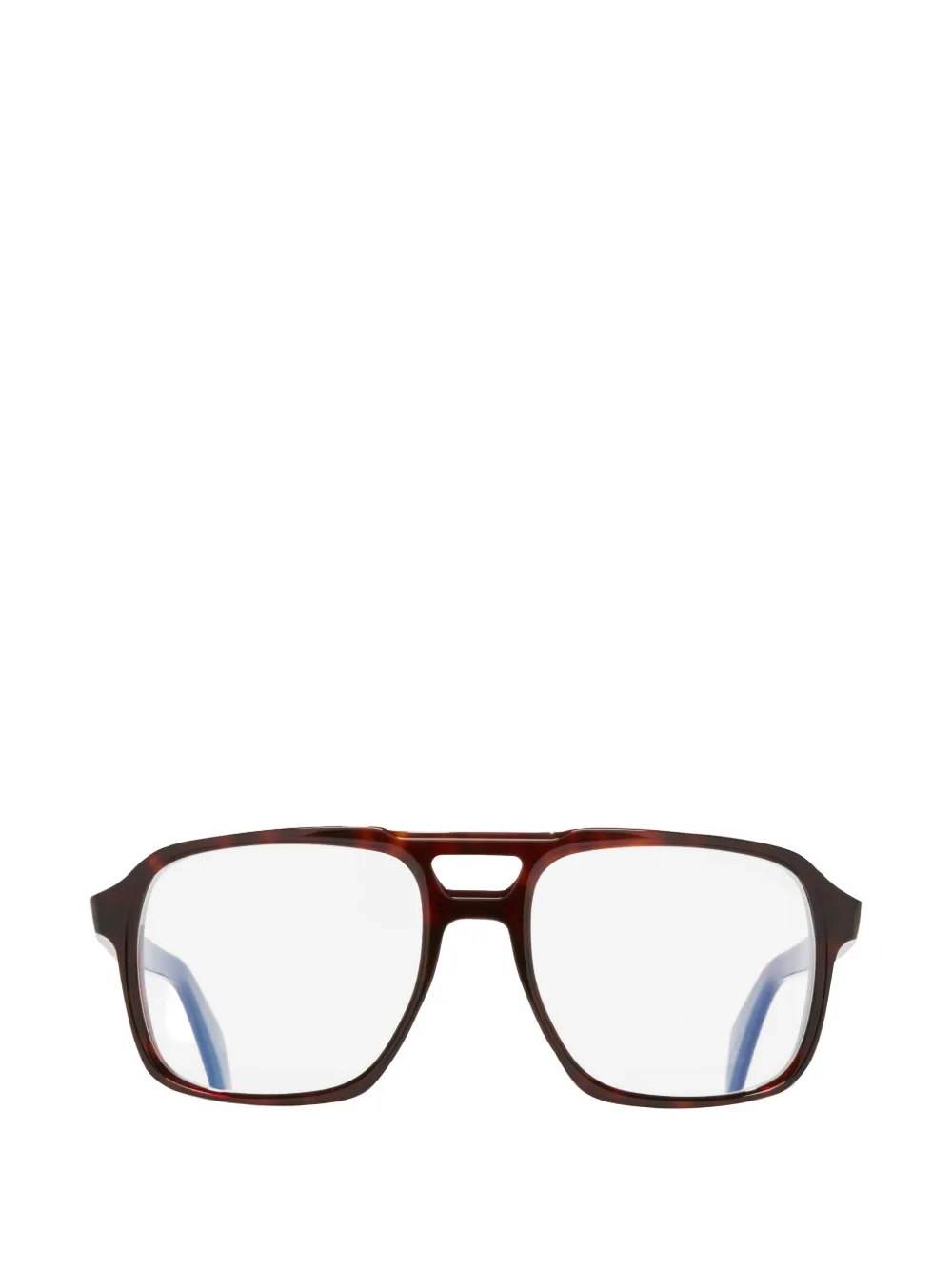 Cutler & Gross tortoiseshell-effect double-bridge glasses - Marrone