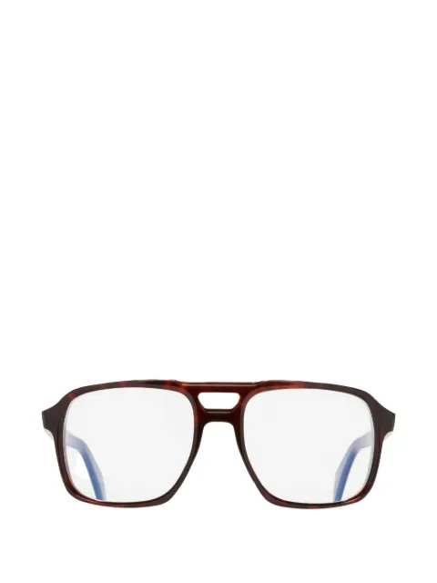 Cutler & Gross tortoiseshell-effect double-bridge glasses