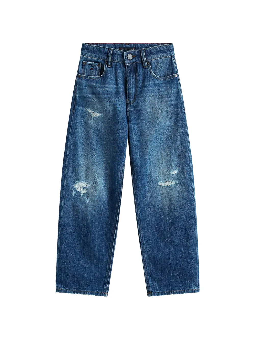 Tommy Hilfiger Junior distressed loose jeans - Blu
