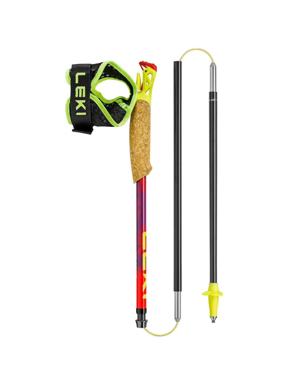 LEKI Ultratrail FX.One SL cork-grip foldable trekking pole - Nero