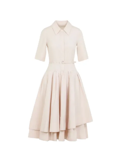 Co belted layered-skirt mini dress
