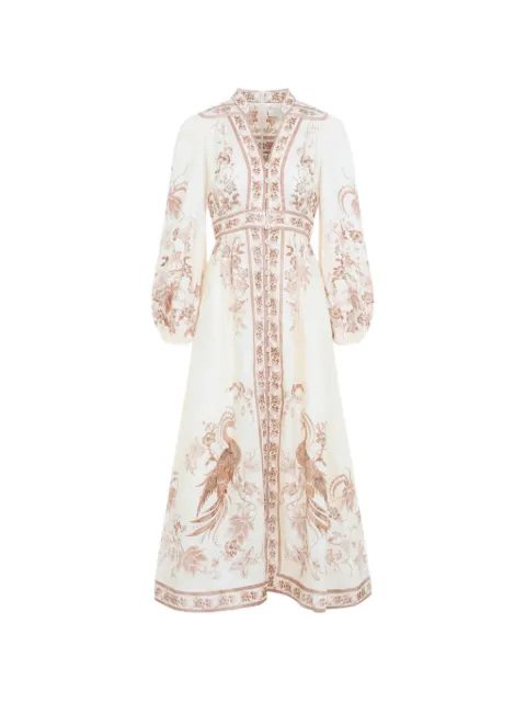 ZIMMERMANN Indra floral-print midi dress