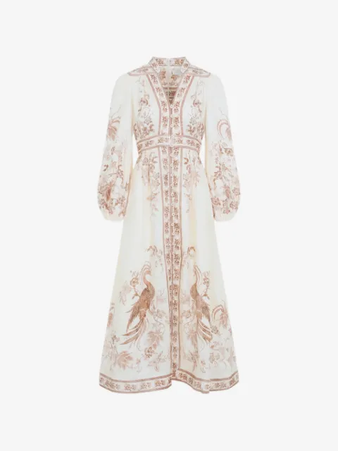 ZIMMERMANN Indra floral-print midi dress