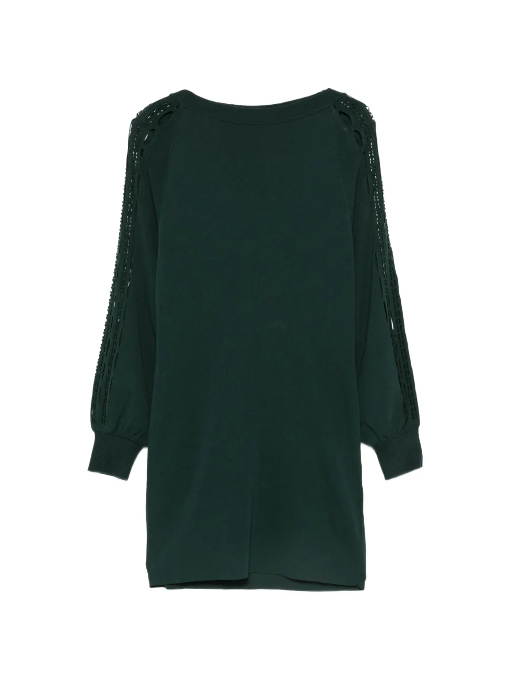 LIU JO cut-out bead-embellished mini dress - Verde