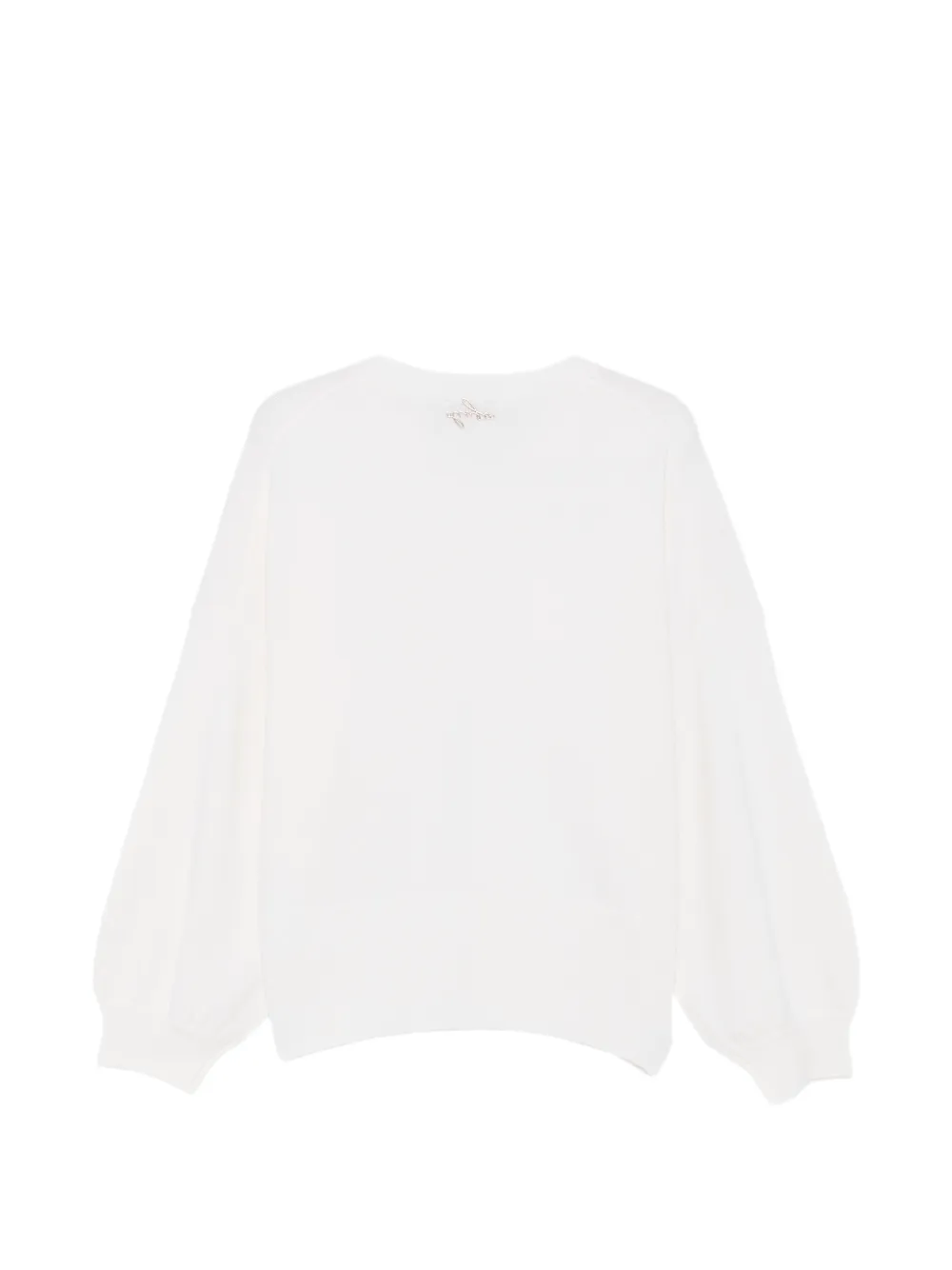 LIU JO V-neck brooch-detail sweater Wit