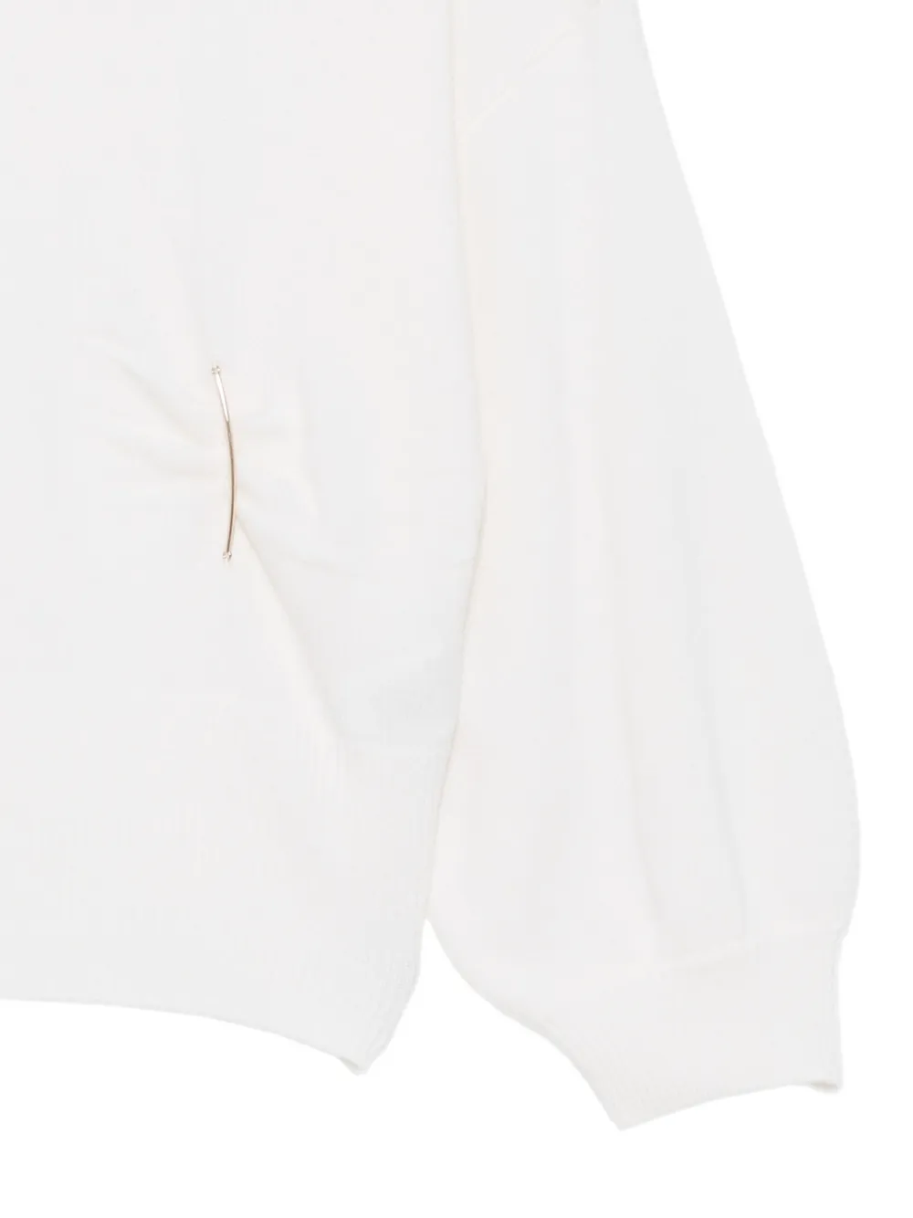LIU JO V-neck brooch-detail sweater Wit