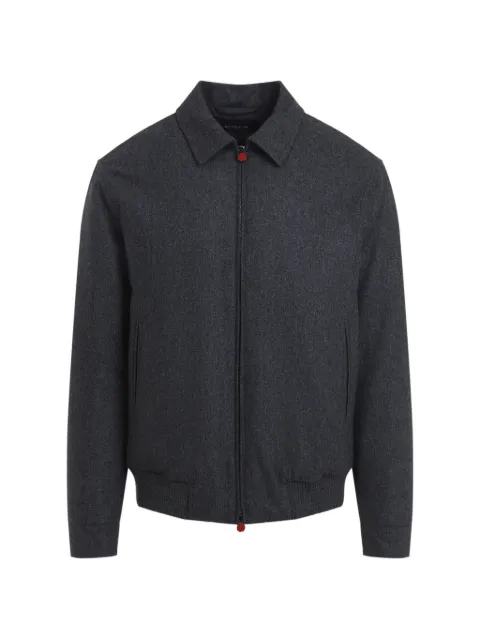 Kiton zip-up wool jacket