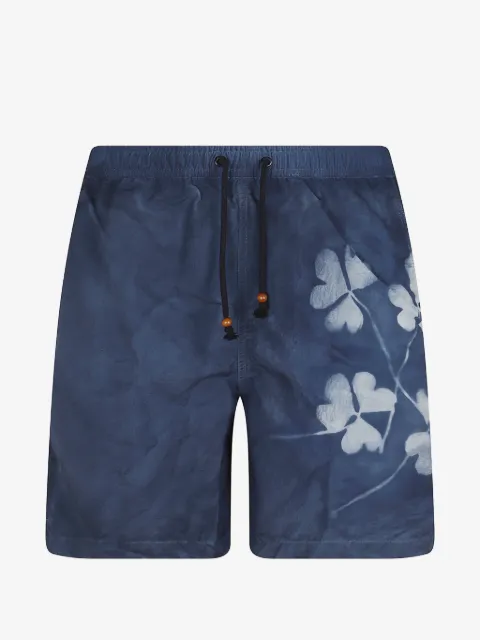 ESCAPISTA Ki garment‑dyed floral-print drawstring swim shorts