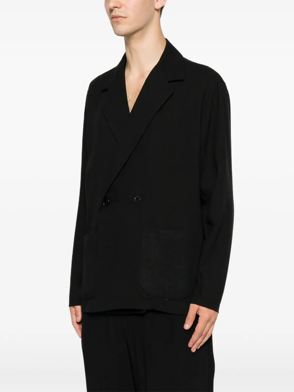  Marsem Blazer Con Solapas De Muesca - Negro 