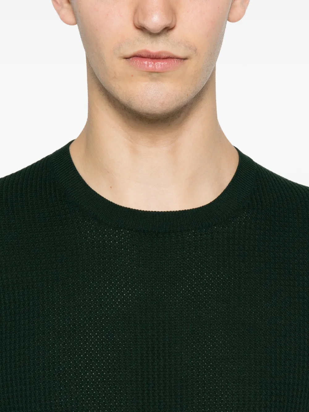Zanone Trui met ronde hals Groen