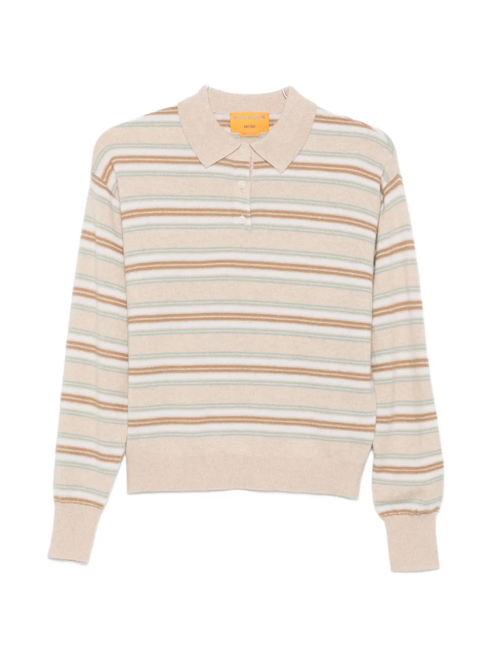 Guest In Residence long-sleeve striped polo shirt - Neutrals