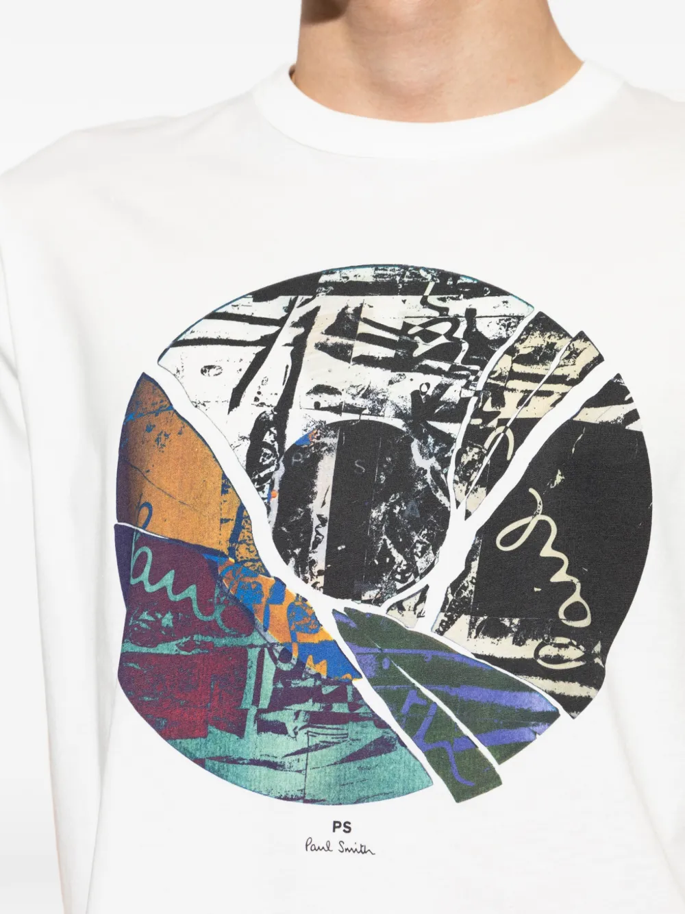 PS Paul Smith T-shirt met grafische print Wit