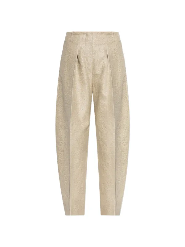 Jacquemus The Ovalo Curved Pants in Neutrals