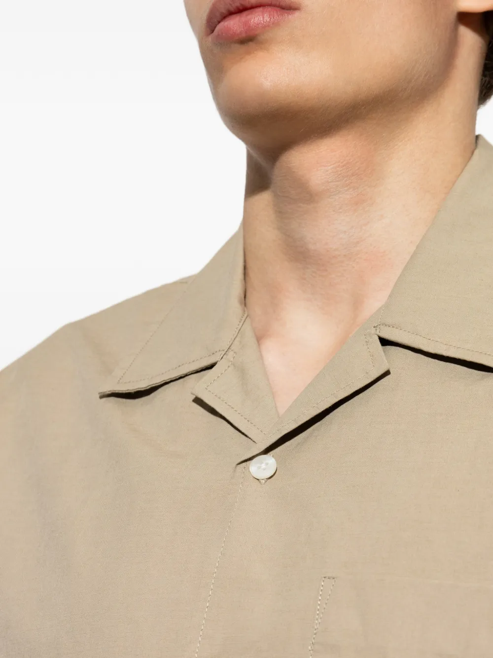 SAMSOE Saemerson overhemd met korte mouwen Beige
