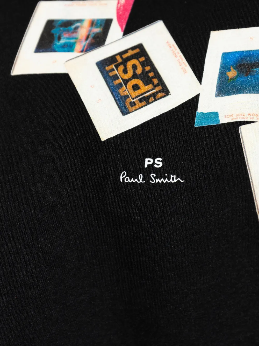 PS Paul Smith Slides T-shirt met print Zwart