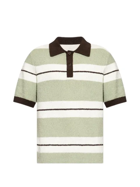 SAMSOE SAMSOE Sapedro striped knit polo shirt