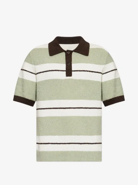 SAMSOE SAMSOE Sapedro striped knit polo shirt