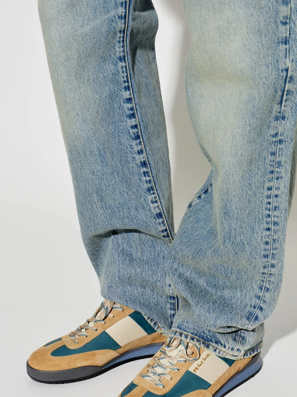 PS Paul Smith Dover leather sneakers Blauw