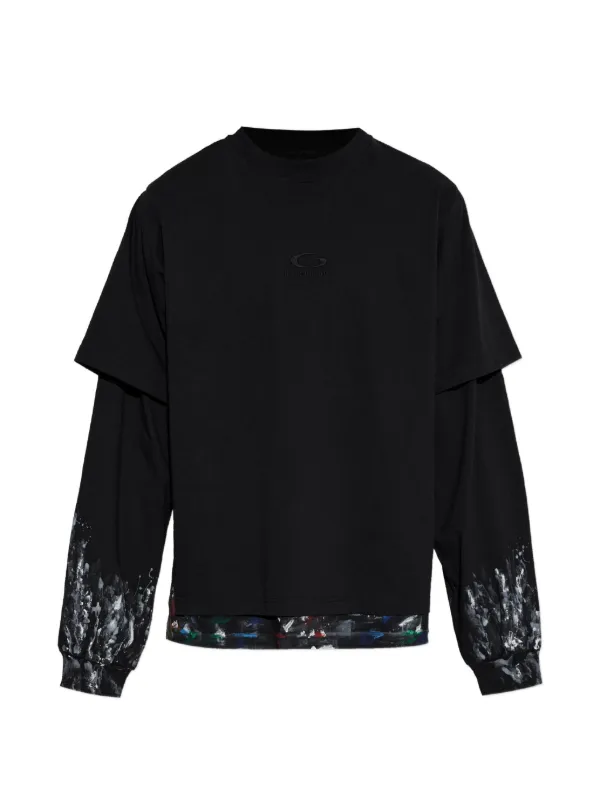 Balenciaga レイヤード ペイント ロングTシャツ | ブラック | FARFETCH JP