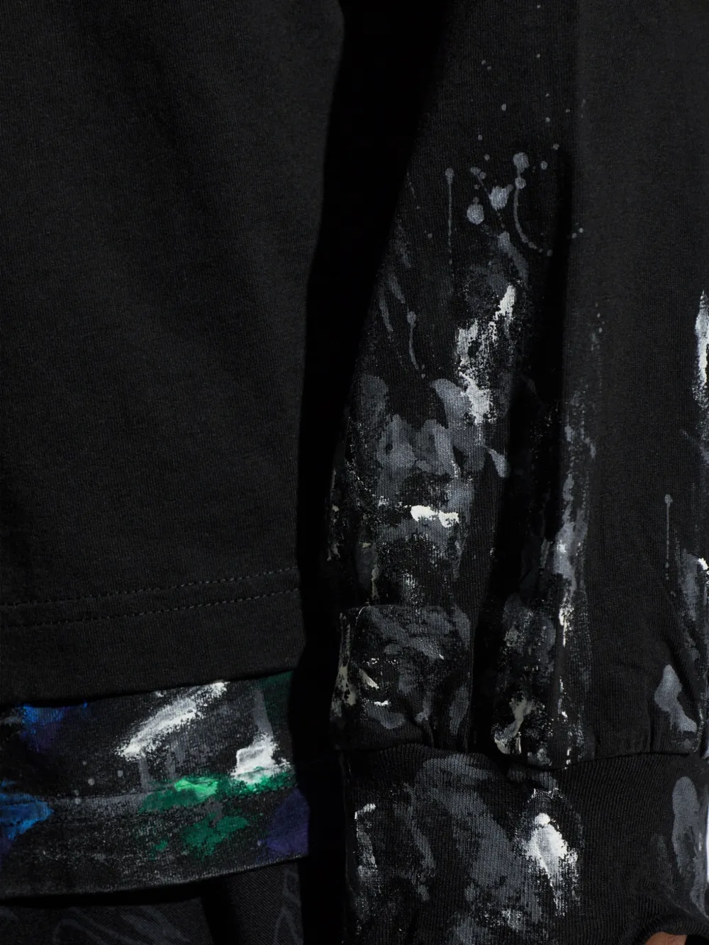 Balenciaga レイヤード ペイント ロングTシャツ | ブラック | FARFETCH JP