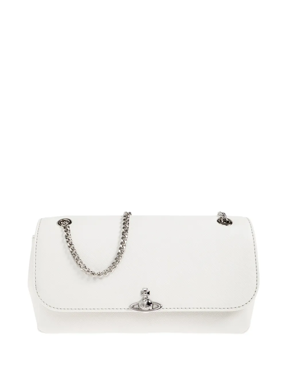 Vivienne Westwood Orb-plaque chain-strap shoulder bag - Bianco