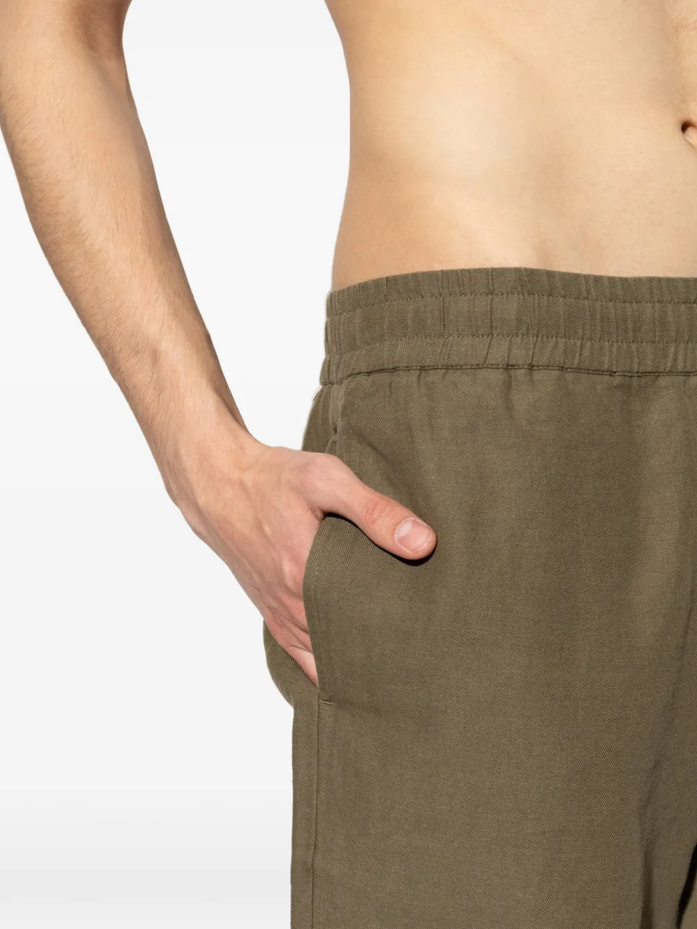 SAMSOE Smith shorts met elastische tailleband Groen
