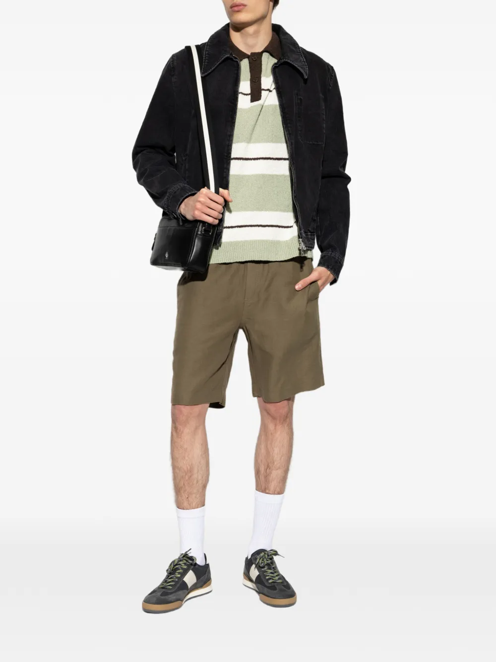 SAMSOE Smith shorts met elastische tailleband Groen