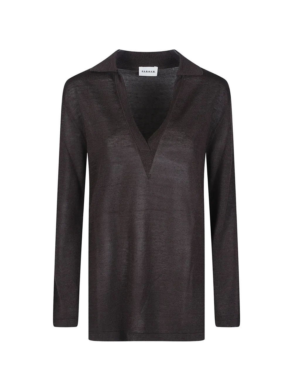 P.A.R.O.S.H. V-neck long-sleeve sweater - Marrone