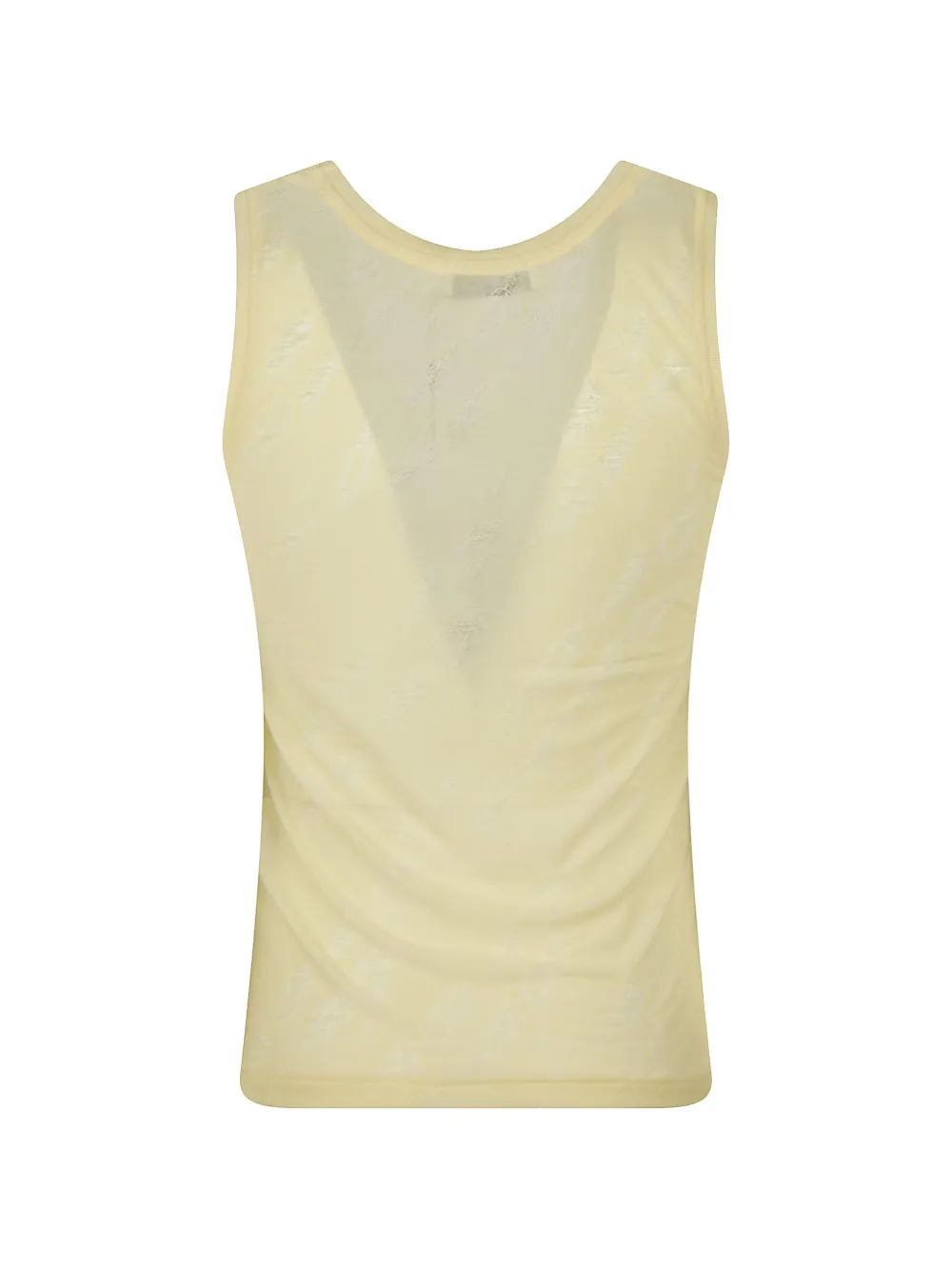 IRO Tanktop met gerafeld effect Geel