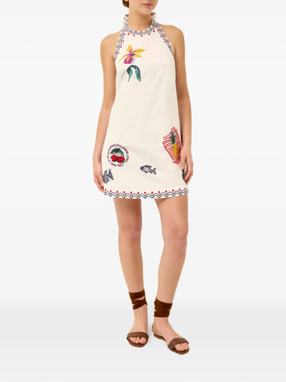 Marie Oliver Patti mini-jurk Wit