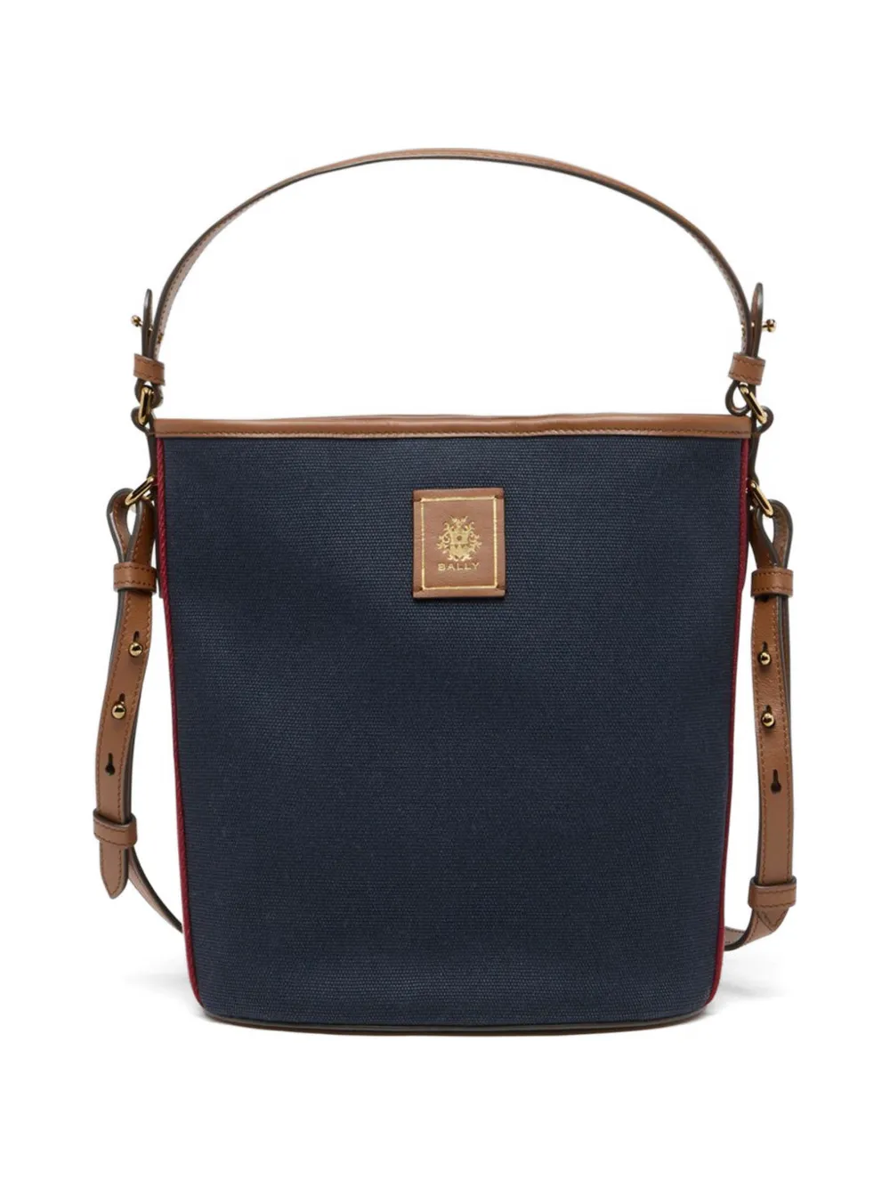 Bally Edelbliss logo-patch bucket bag - Blu