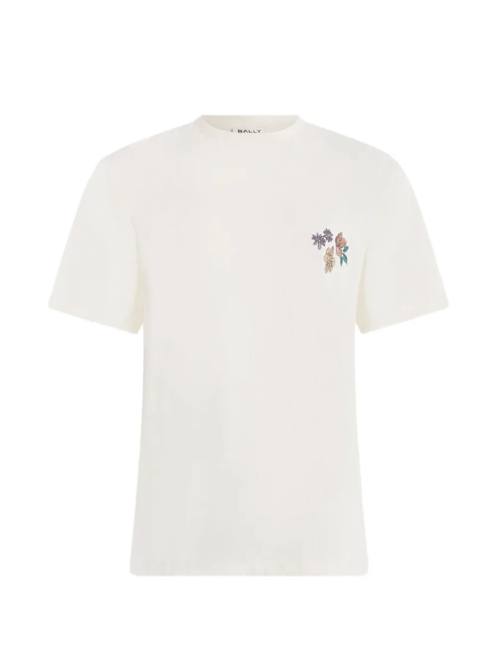 Bally floral-embroidered T-shirt - Bianco