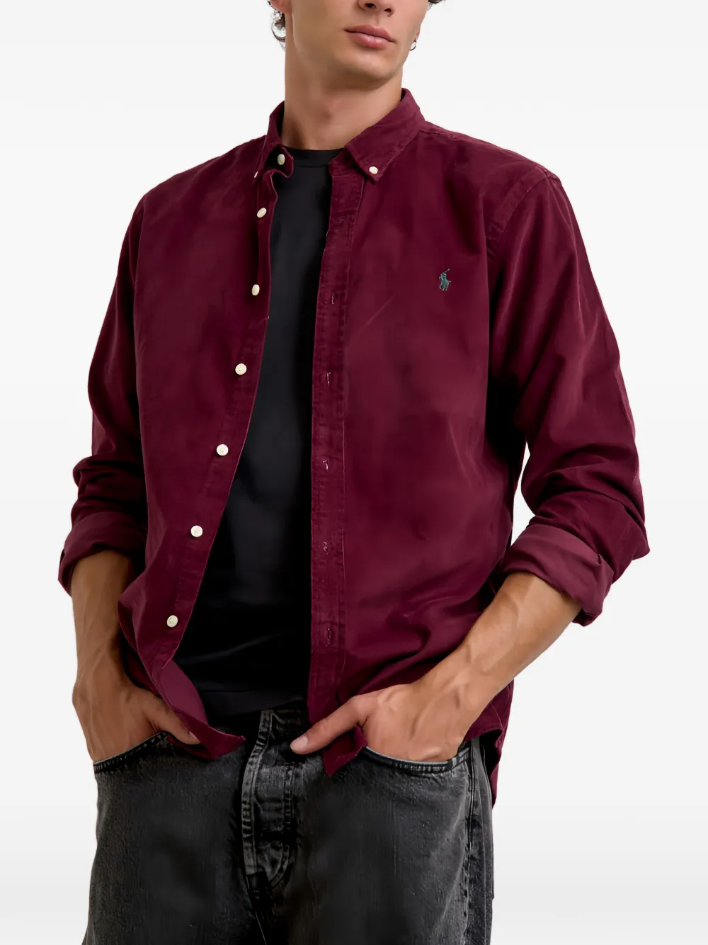 Polo Ralph Lauren corduroy button-down shirt - Rosso
