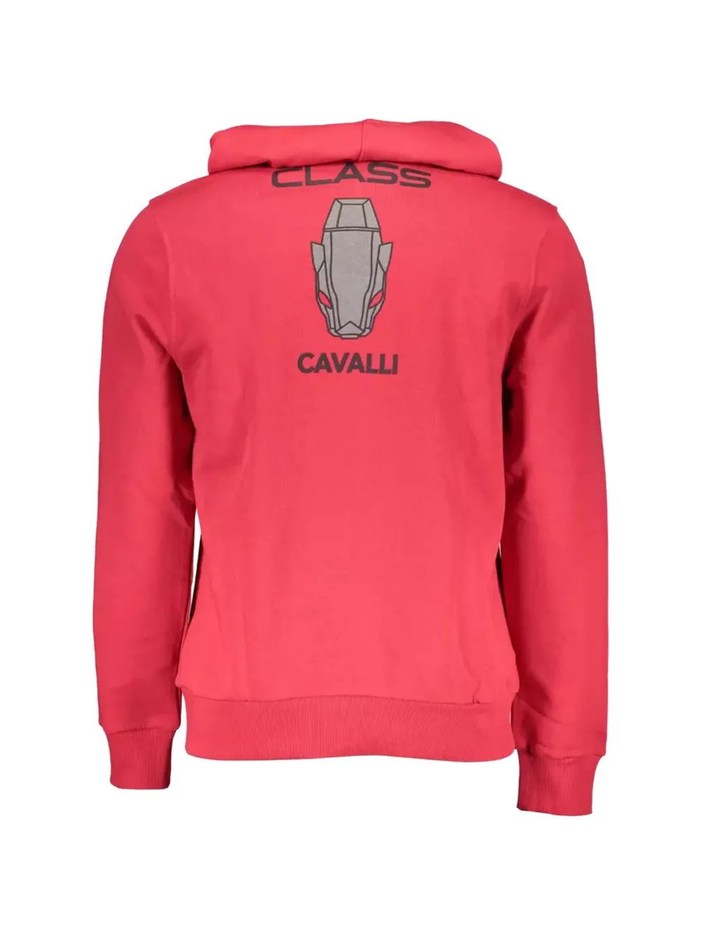 Cavalli Class Hoodie met logoprint en trekkoord Rood