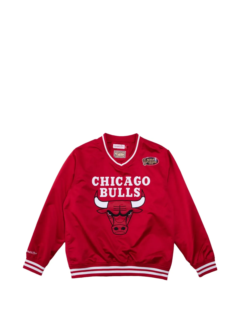 Mitchell & Ness satin v-neck sweatshirt - Rosso