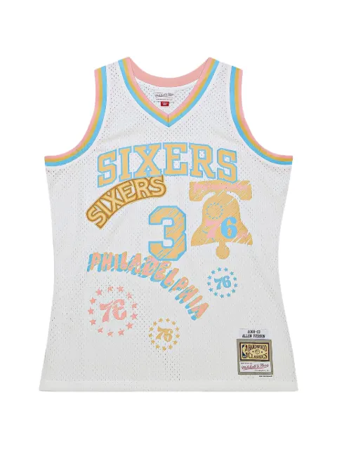 Mitchell & Ness Philadelphia 76ers 2002 Allen Iverson Sidewalk Sketch Swingman vest